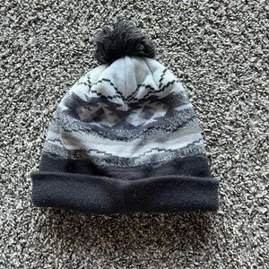 Eddie Bauer Black and Gray Kids Beanie